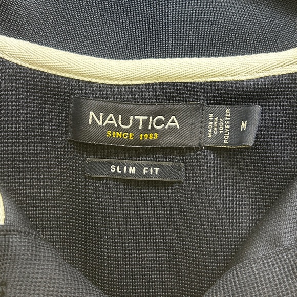 🎉Host Pick🎉 Nautica Men’s Navy Polo with White Trim Medium/Slim Fit - Picture 7 of 7